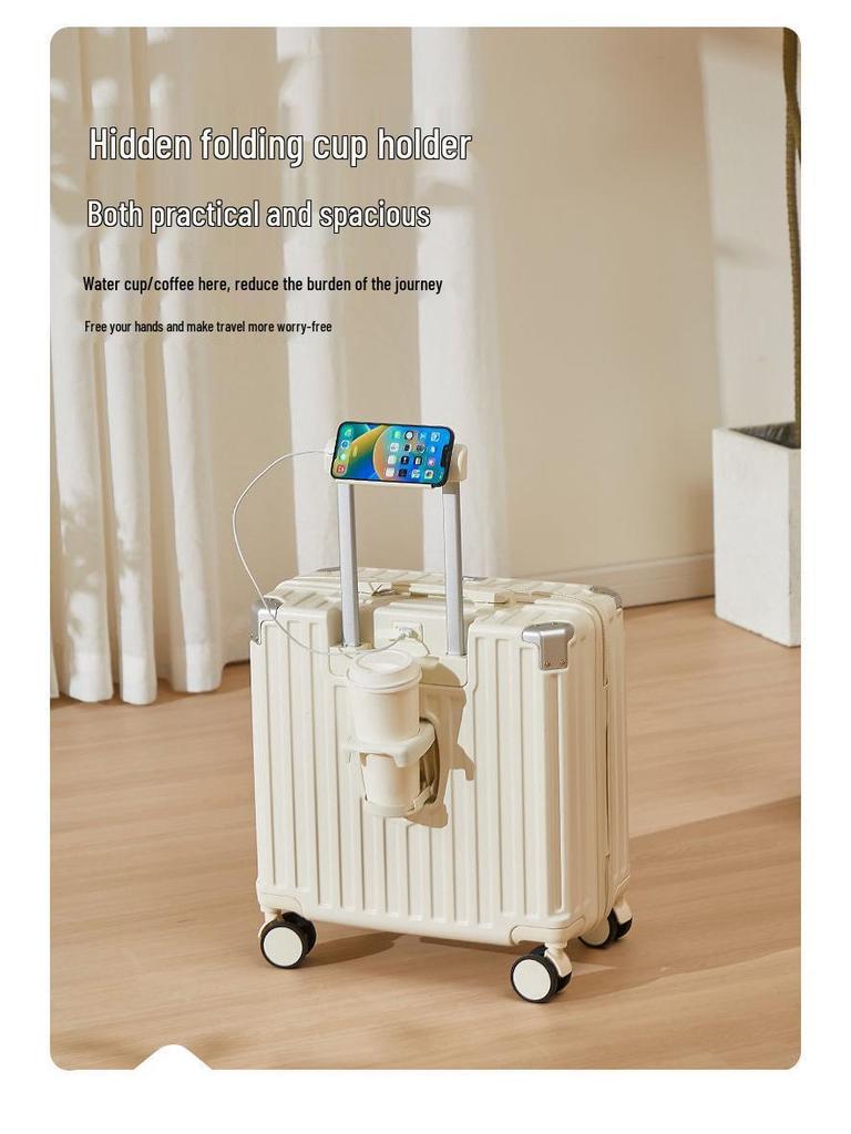 Стильный и прочный женский многофункциональный дорожный чемодан с бесшумными колесами