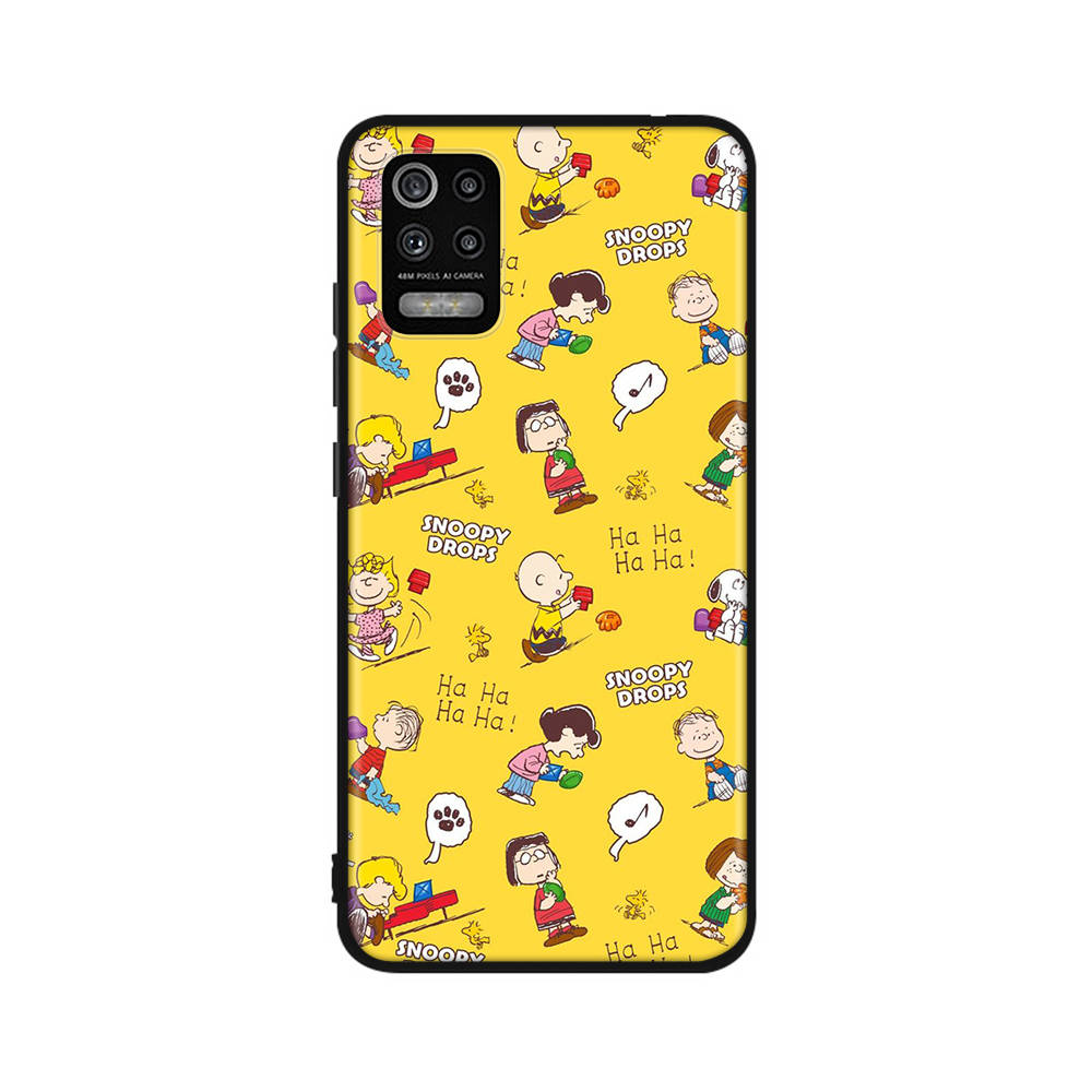 Чехол PT79 Snoopy Peanuts для iPhone 16 15 Plus 14 13 12 11 Pro 8 7 6S 6 SE 5S X XR XS Max Realme C30 C33 C31 9I Huawei P30 черный мягкий чехол