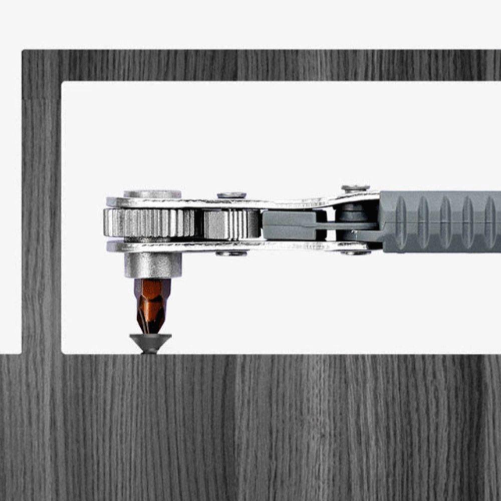 Socket Wrench Mini Ratchet Wrench Cross Slotted Repair Screwdriver  Assembly