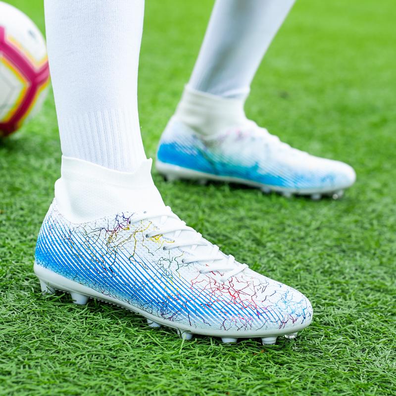 Футбольные бутсы с высоким берцем, мужские футбольные бутсы с длинными ногтями, детские молодежные кроссовки для соревнований, футбольные бутсы для детей