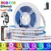 12В Wi-Fi Bluetooth RGB COB Светодиодная лента Пульт ДУ 44 клавиши 24 клавиши Комплект питания 840 светодиодов/м Гибкая световая лента Декор для дома 1 2 рулона