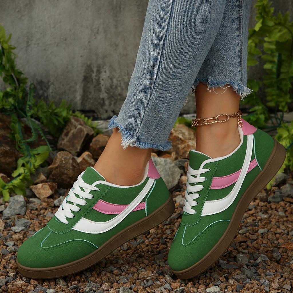 Женские Модные Повседневные Кроссовки Удобные Плоские Туфли на Шнуровке Теннисные Туфли Zapatillas De Muje 35-43