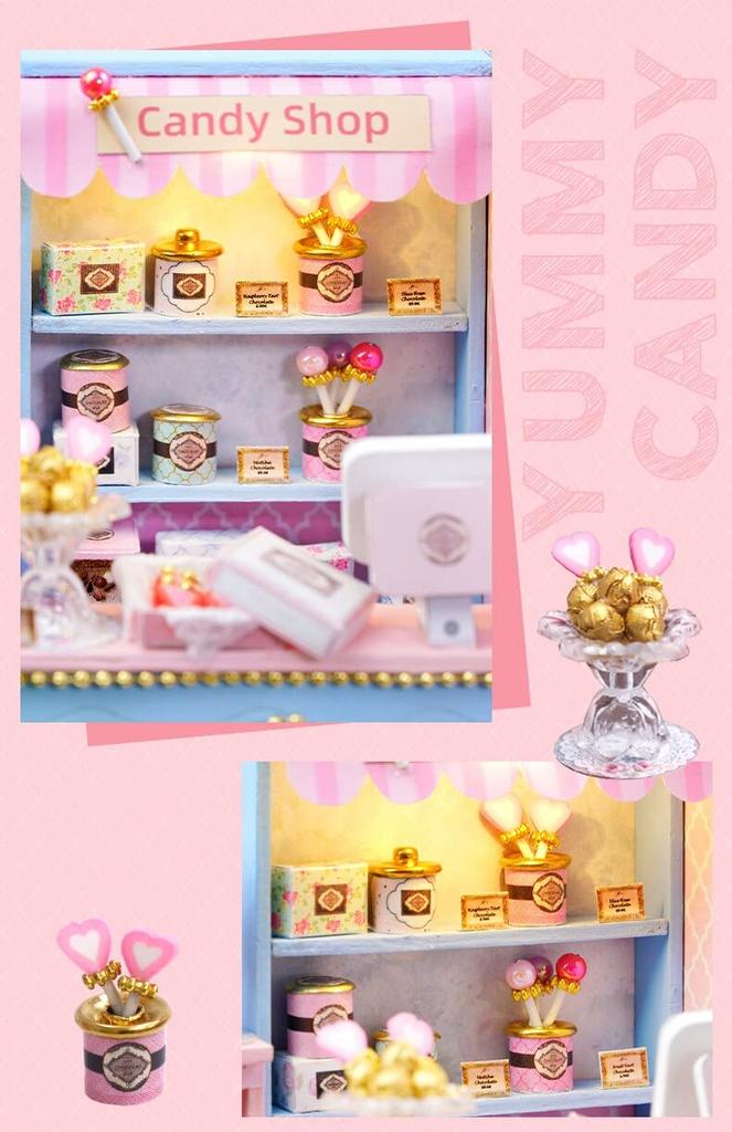 (t-FREAK) 1:32 Dollhouse Set of 3, Handmade Kit Set Miniature, Happiness Series (QT-045+ QT-047+ QT-048)