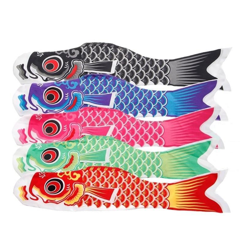 Japanese Carp Windsocks Streamers Fish Flag Kites Cartoon Fish Colorful Windsocks Carp Wind Sock Flag Koinobori Gift