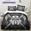 Viking warrior  Pattern Bedding Quilt Set Quilt Cover Pillowcase Home Decoration  Gift (1 * duvet cover + 2 * pillowcase, without core)