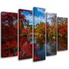 Five Piece Picture Canvas Print Japanese Garden Landscape