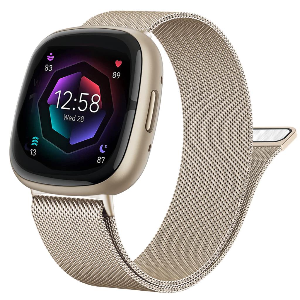 Миланский Loop ремешок для Fitbit versa 4 3 Ремешок Sense/Lite Магнитный Нержавеющая сталь металлический ремень Браслет correa Fitbit versa 2