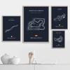 2024 F1 Imola Monaco Track Circuit Картина на холсте Formula F1 Wall Art Nordic Poster Эстетическая гоночная картина для дома