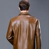 Luxury and High-end New Men's Autumn and Winter Leather Clothing Men's Lapel Sheepskin Leather Clothing Fashion Casual Leather Jacket