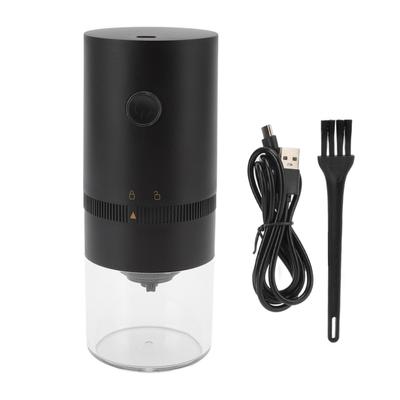 Электрическая кофемолка с зарядкой через USB, черная, простая в эксплуатации, кофемолка для домашнего кемпинга