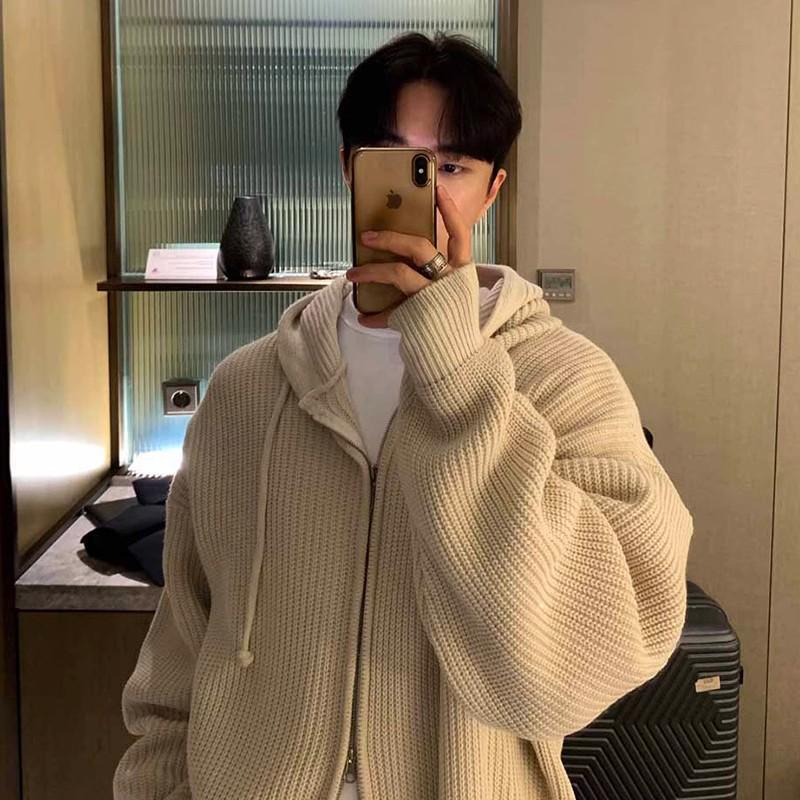 Мужской ретро вязаный кардиган - Осенний тренд, универсальный и утепленный свитер