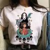 Studio Ghibli Spirited Away Hayao Miyazaki Kawaii Print T -Shirt Women Harajuku Aesthetic Tshirt White Tops Anime Female T Shirt