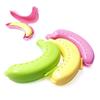 3pcs/set Travel Portable Plastic Cute Banana Protective Box Solid Color Fruit Storage Box Banana Holder