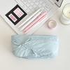1 Piece Sweet Fashion Pencil Case for Student Cute Korean Bow Pencil Pouch Large Capacity Stationery Storage Bag School Supplies