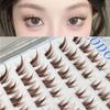 80 Pcs Caramel Brown False Eyelashes Self-Adhesive Manga Lashes DIY Eyelash Extension for Women