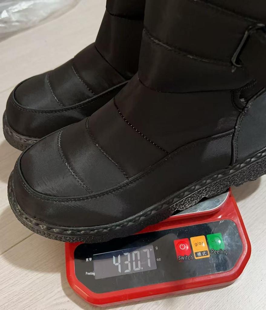 Женские водонепроницаемые зимние сапоги до середины икры на липучке, нескользящая подошва для улицы, утепленные и на подкладке для тепла