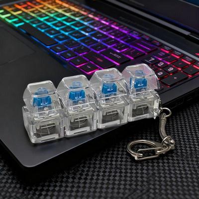 RGB-подсветка Креативный брелок-антистресс Артефакт для снятия стресса Тестер механических переключателей клавиатуры Светящиеся прозрачные кейкапы