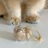 Pet Hair Storage Bottle Keychain with Stickers Transparent Design Mini Size Portable Cat Dog Hair Pendant Collection Keychain