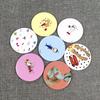 2025 Korean Cute Cartoon Mini Makeup Mirror Portable Compact Round Mirror for Women Travel Mirror for On-the-Go Touch-Ups