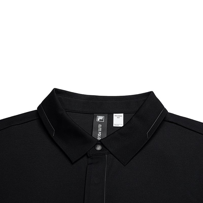 Men's FILA F.C. Polo Shirts Men's Pitch Black Polo Collar Moderate Straight Fit