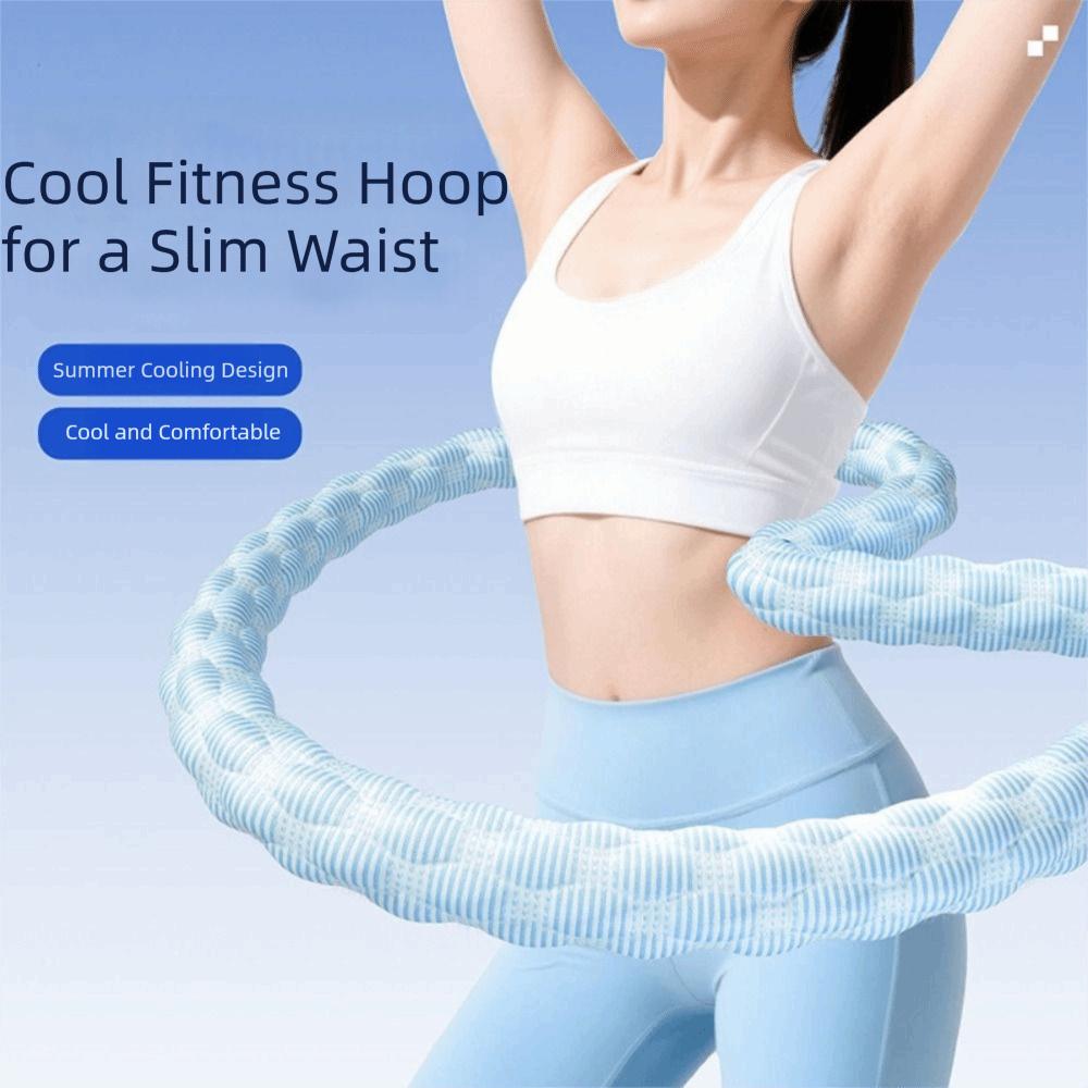 Ice Silk Soft Fitness Hoop Silent Design Fitness Waist Trainer Full-Body Training