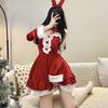 Xian Yi Рождественское платье Сексуальное красное бархатное платье большого размера для выпускного вечера Банни Cos Новогоднее платье