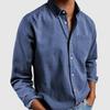 Male Basic Casual Shirts Solid Color Long Sleeve Pocket Design Button Cardigan Spring Autumn Turn-down Collar Men's Tops