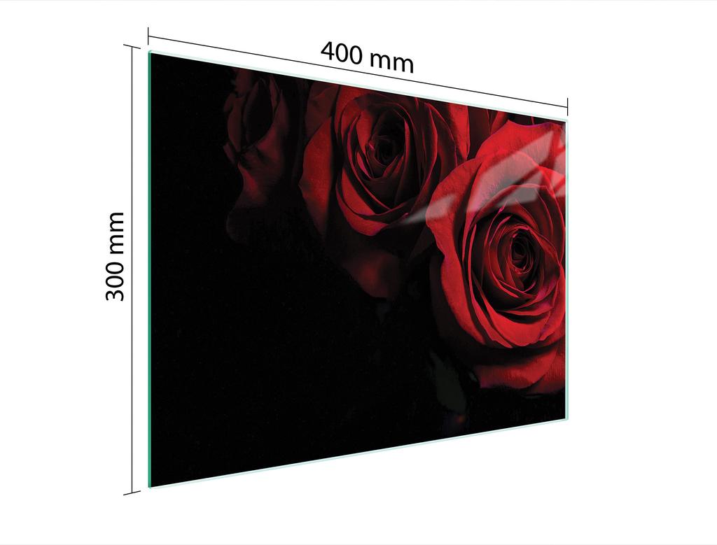 SZKLANA DESKA DO KROJENIA 40x30 RÓŻA