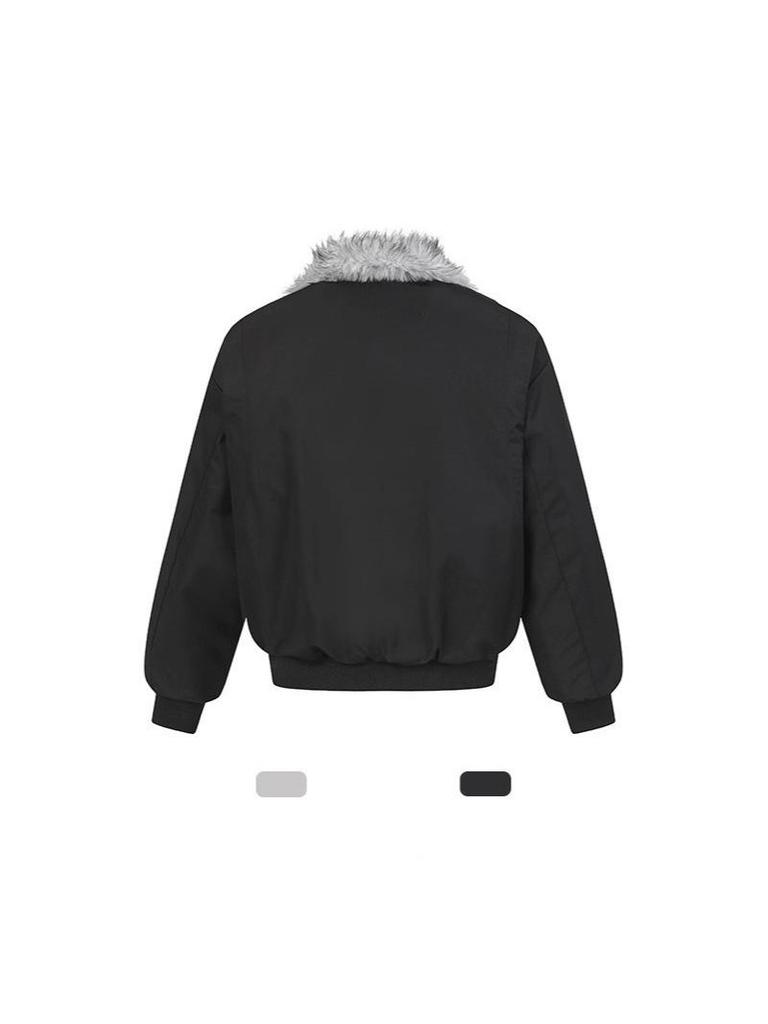 Стеганая хлопковая куртка American Wolf King с меховым воротником - Зимняя коллекция 2025