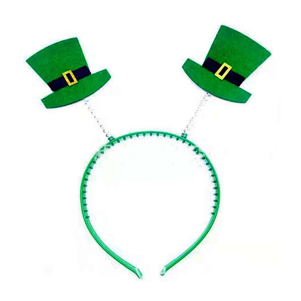 Счастливая зеленая повязка на голову, товары для вечеринки, повязка для волос на День святого Патрика, праздничные аксессуары, головной убор с клевером