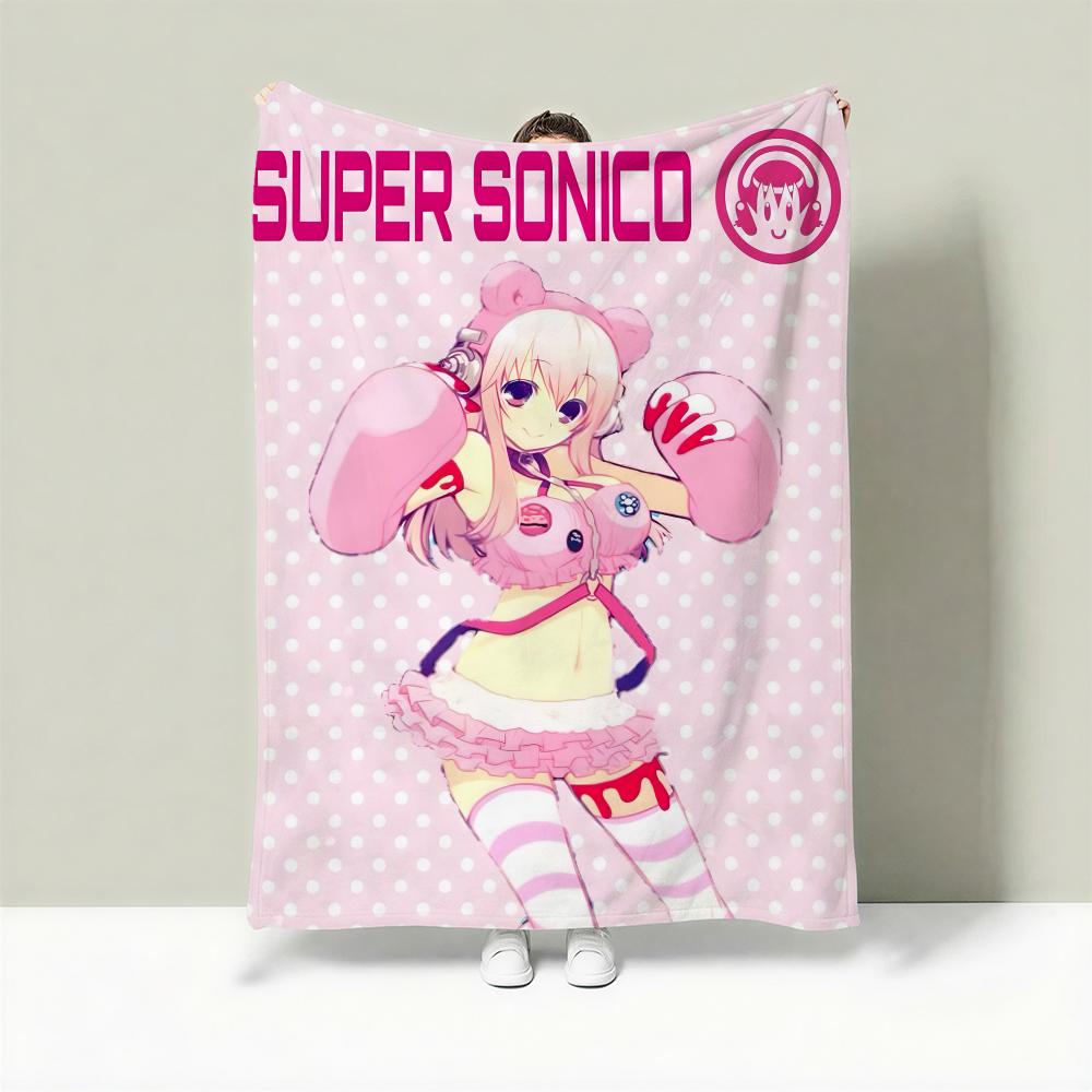 Персонаж S-Super Sonico Легкое одеяло 240 г Фланелевое мягкое для кожи для летнего охлаждения