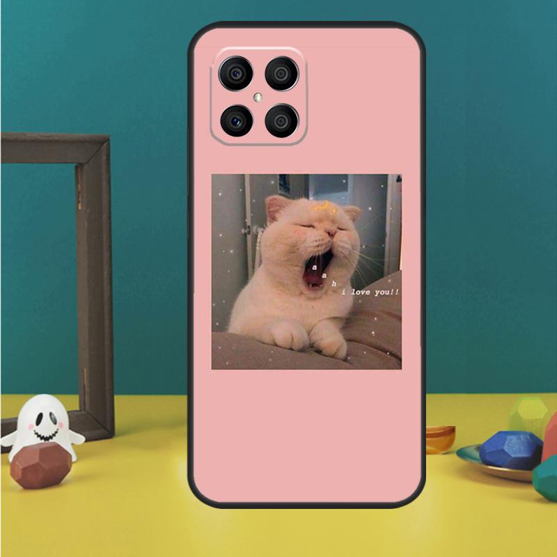Розовый Эстетичный Милый Кот Животное Чехол Для Honor Magic 5 6 7 Lite Honor 200 Pro 50 70 90 Lite X9b X9a X8b X8a X8 X9 X9c Обложка