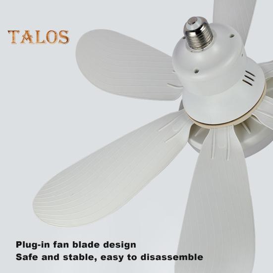 2-in-1 Ceiling Fan with Light Remote Control E27 Base Memory Function Dimmable 3 Speeds Modern Style Bedroom Ceiling Fan Light