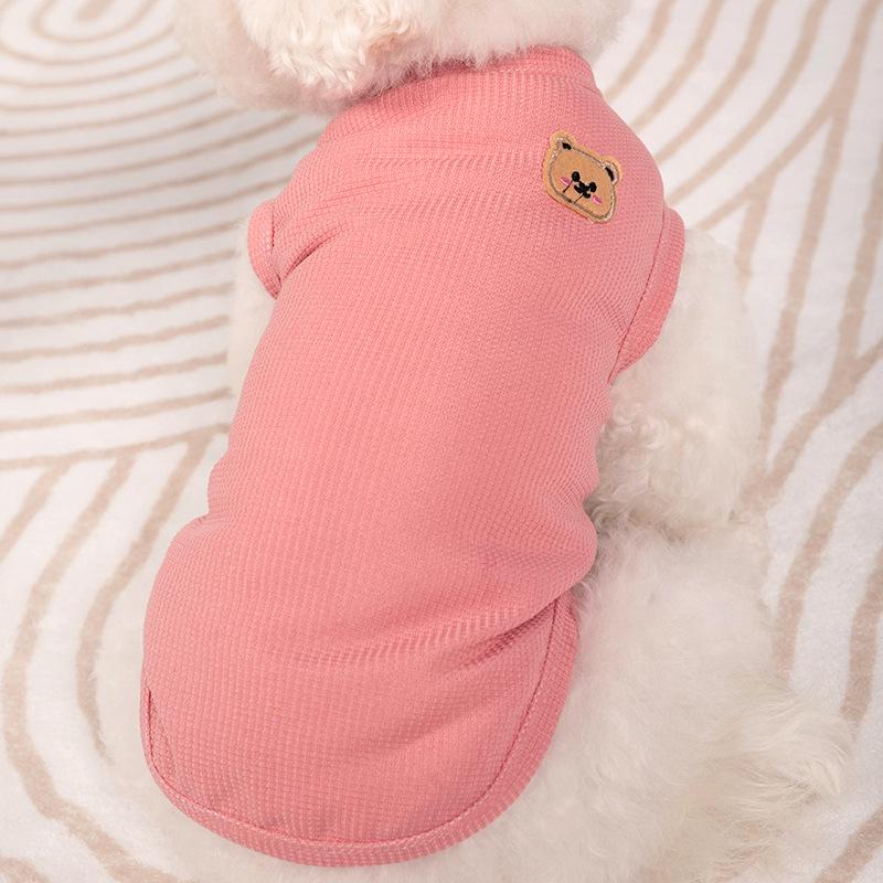 Summer Sleeveless Vest for Small Dogs - Fits Teddy, Pomeranian, and Bichon Frise