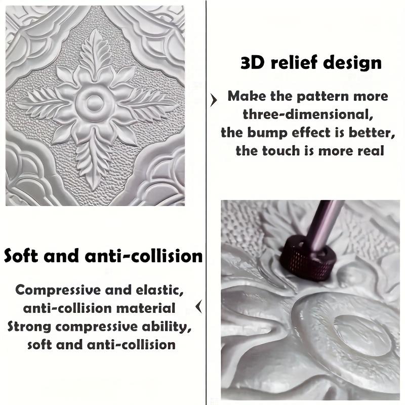 10/20 шт. DIY 3D настенная плитка наклейка пена самоклеящаяся водонепроницаемая и влагостойкая потолочная наклейка подходит для кухни гостиной ванной комнаты коридора