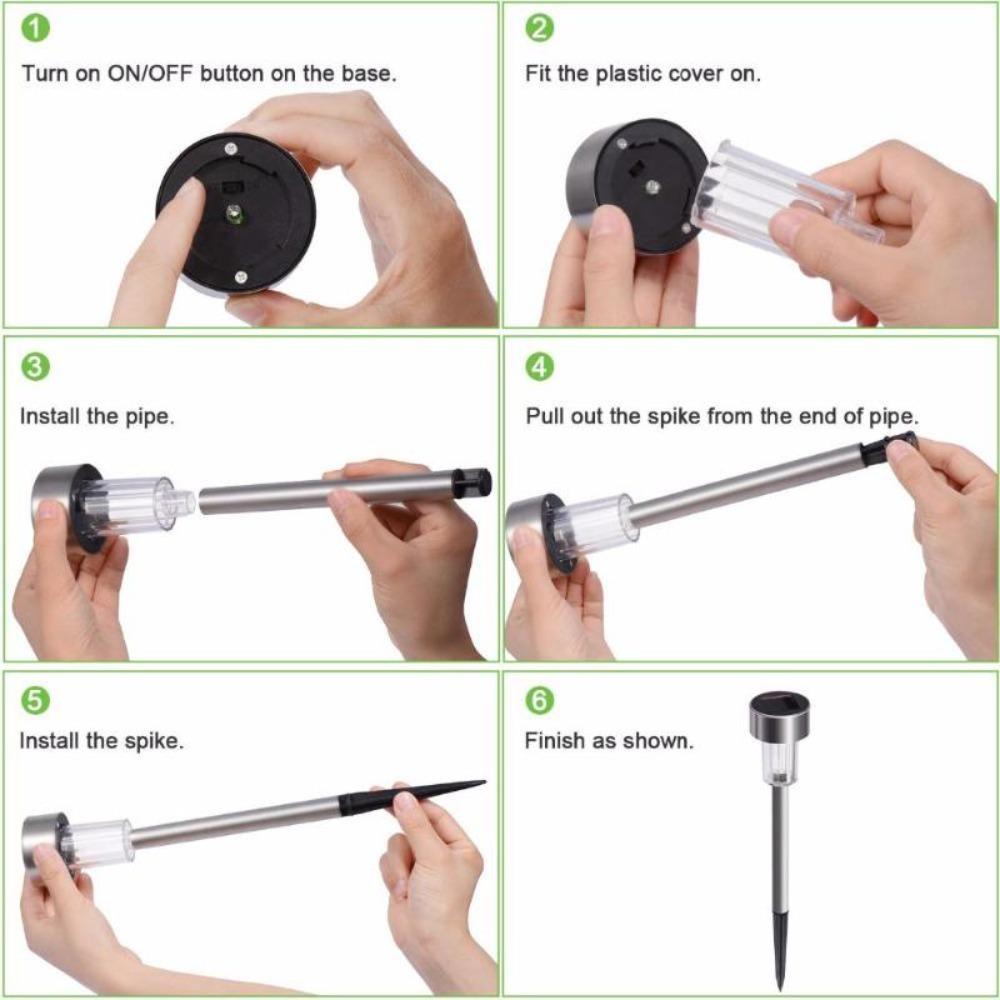 1/4/6/8/12PC LED Solar Garden Light Outdoor Solar Light Waterproof LED Landscape Light Courtyard Lawn Christmas Day Decorative Atmosphere Light