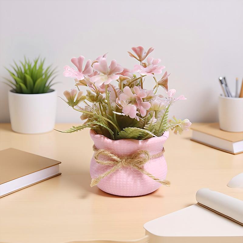 1/4 шт. Имитация горшечных растений Милый дизайн фаленопсиса Офисный декор Розовая тема Подарок Мини-вечеринка 13 см