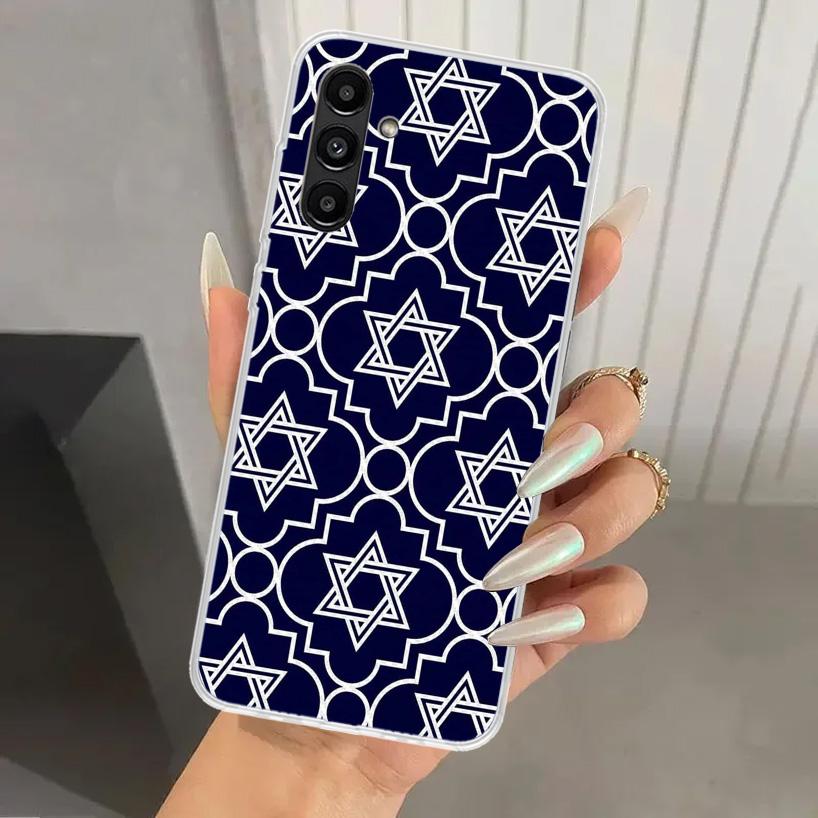 Чехол для телефона Звезда Давида для Samsung Galaxy A17 A16 A37 A26 A36 A57 A56 A15 A25 A35 A55 A14 A24 A34 A54 A13 A23 A33 A