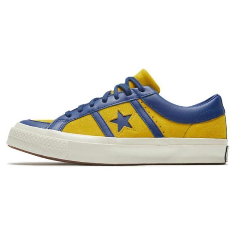 Converse One Star Academy Повседневная оберточная Нескользящая Легкая Низкая кеды Унисекс Желтый и Синий