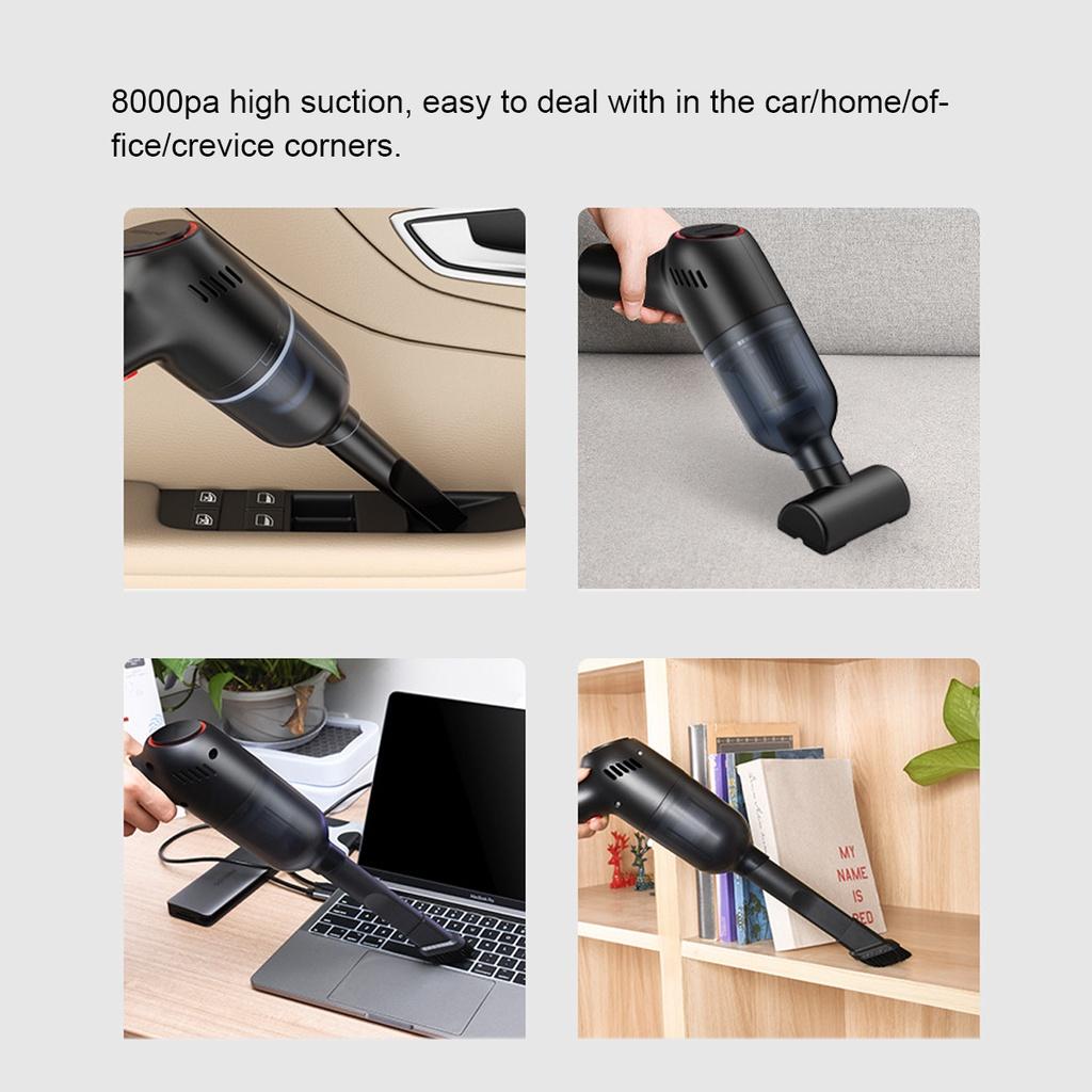 DC 7.4V 120W 9000Pa Wireless Car Vacuum Cleaner Cordless Handheld Auto Vacuum Home & Car Dual Use Mini Vacuum Cleaner Rechargeable
