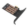 Адаптер M.2 SATA SSD NGFF to PCIE с пропускной способностью до 6 Гбит/с NCQ MSI с поддержкой Plug and Play и двумя адаптерами M.2 PCIE