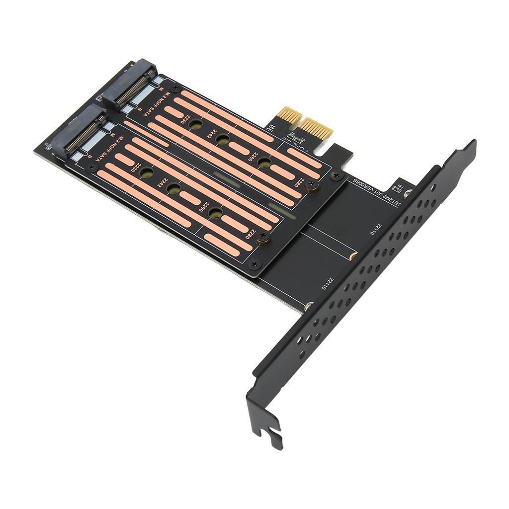 Адаптер M.2 SATA SSD NGFF to PCIE с пропускной способностью до 6 Гбит/с NCQ MSI с поддержкой Plug and Play и двумя адаптерами M.2 PCIE