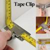 1PCS Stainless Steel Measuring Tape Clamp Tape Measure Curling Clamp Woodworking Ruler Fixing Clamp Measuring Tool