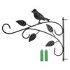 Black Hanging Flower Basket Brackets Iron Butterfly Bird Pattern Wall Mounted Plant Hanger Indoor Outdoor Garden Backyard