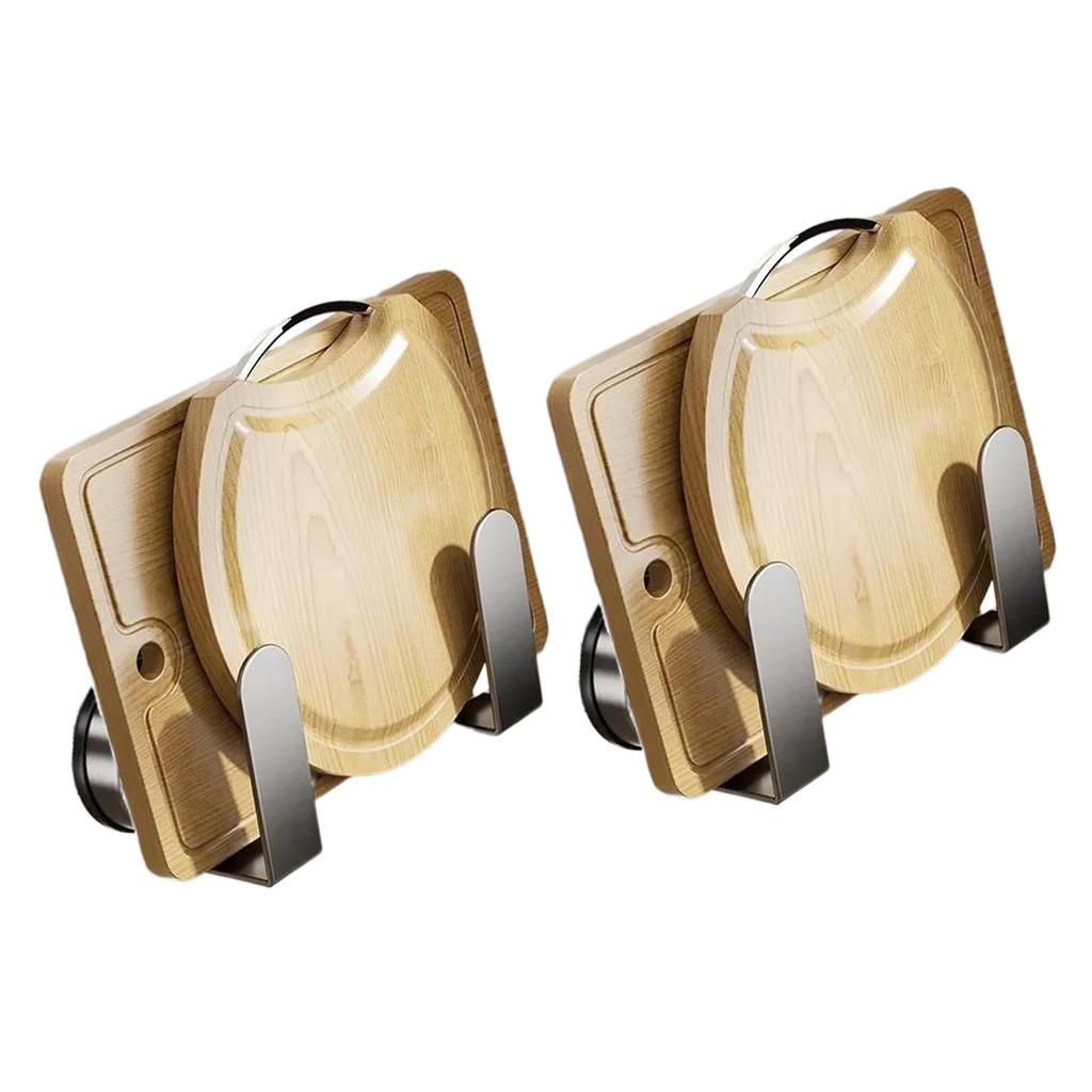 Набор из 2 настенных держателей для крышек кастрюль, не требующих сверления, удобен для маленьких кухонь и ограниченного пространства