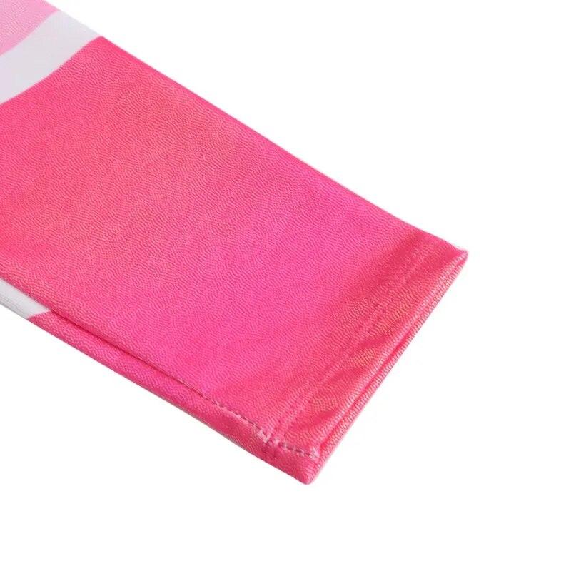 Одежда для балета и танцев с длинными рукавами и принтом для девочек, детские гимнастические боди розового цвета