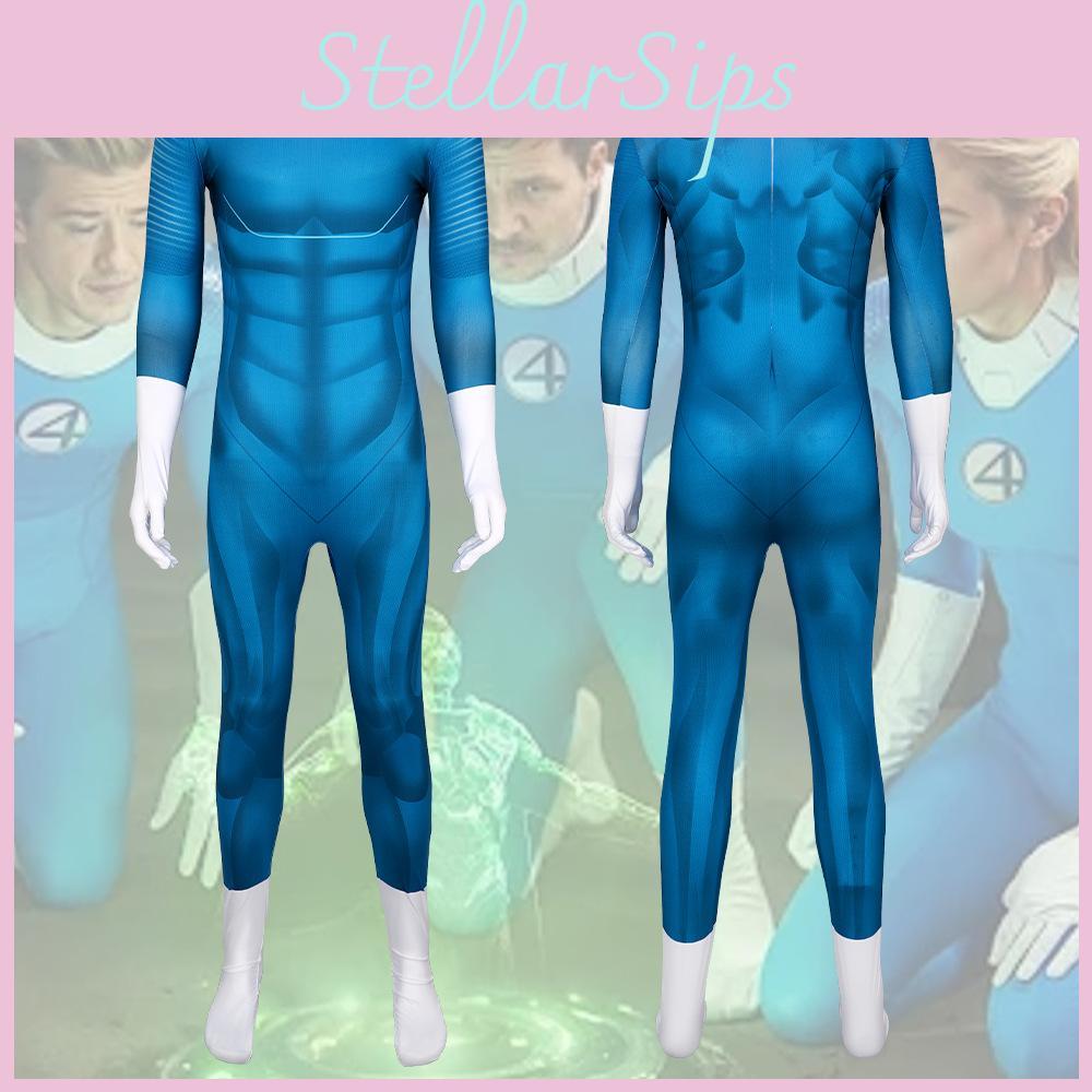 The Fantastic Four First Steps Team Uniform Jumpsuit Cosplay Costume Tight