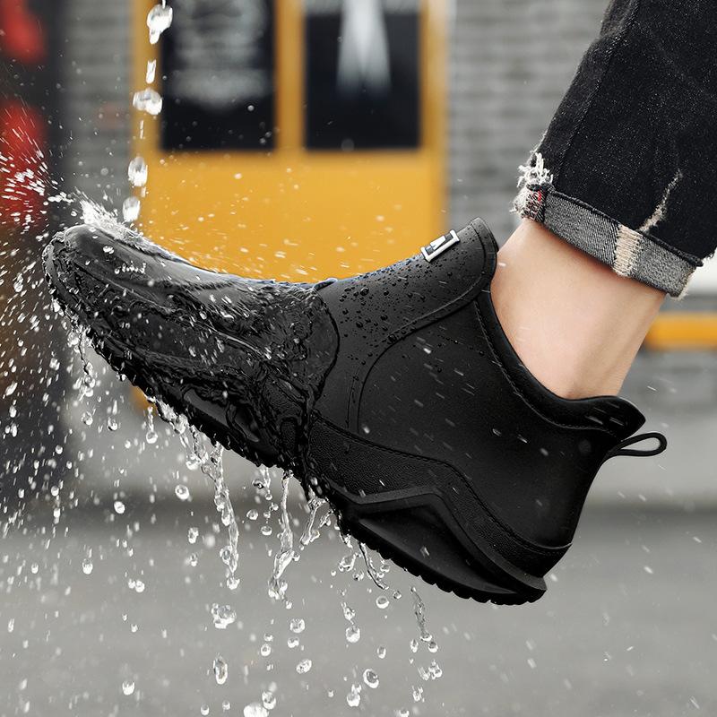 Мода Модные Мужские Женские Ботильоны Резиновые Сапоги Мужские Нескользящие Износостойкие Водонепроницаемые Ботинки Рабочие Ботинки Подходят для Дождливого Снежного Дня