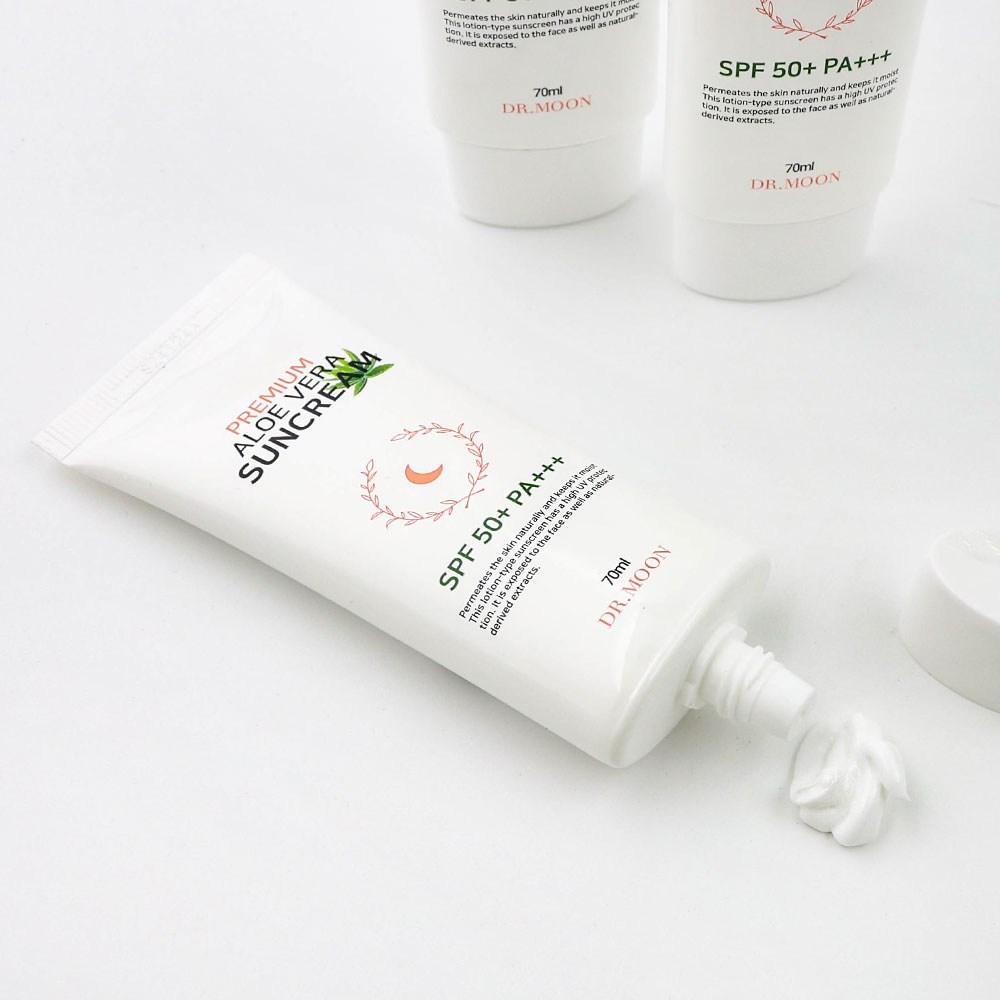 Dr.moon Premium Aloe Vera Sun Cream SPF50+ PA+++, 70ml, 1 Unit