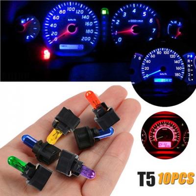 10 шт. T5 SMD Автомобильный светодиод Приборная панель Приборная панель Внутренний свет Лампа Аксессуары
